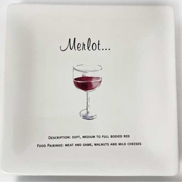 Four Pottery Barn Wine Bar Appetizer Plates | eBay Pottery Barn Wine Guide Appetizer Plates